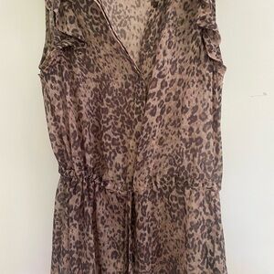 All Saints Leopard Print Blouse